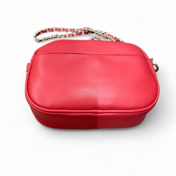 NWT Badgley Mischka Red & Pearl Crossbody Bag - Picture 3 of 5